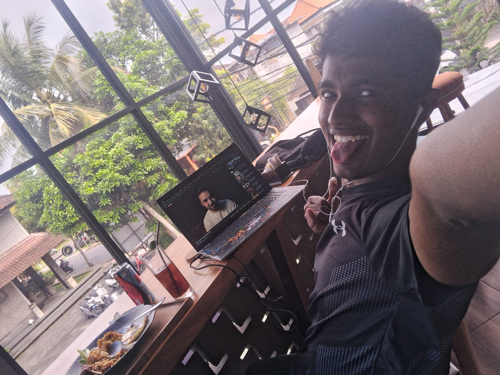 Working from a café